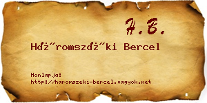 Háromszéki Bercel névjegykártya